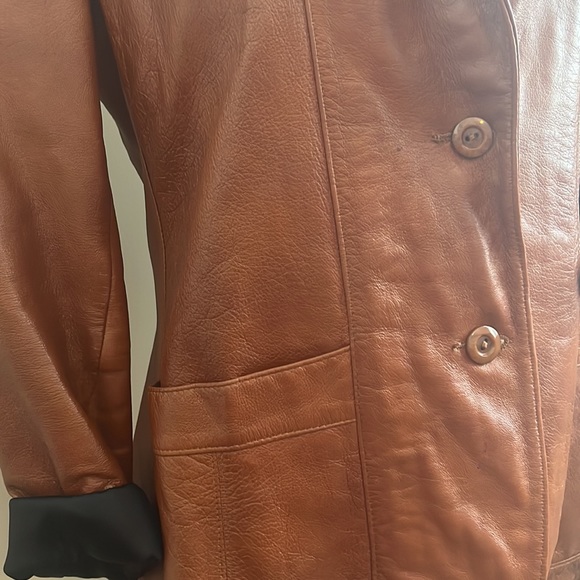 Vintage Leather Blazer - Picture 2 of 4